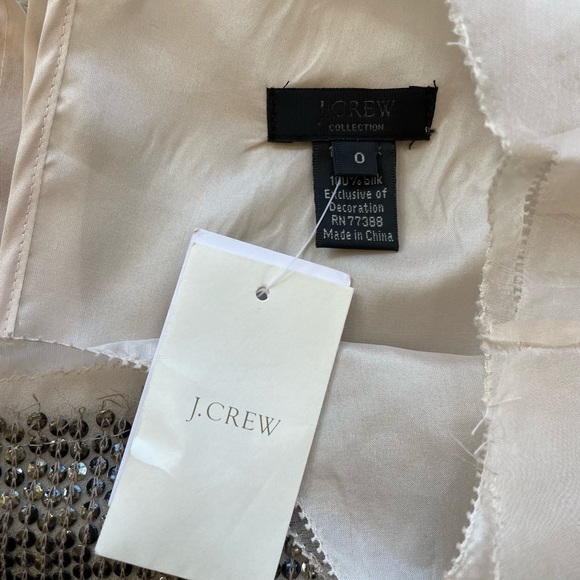 J Crew Raw Silk and Sequins Shift Dress, Size 0 - Picture 7 of 9